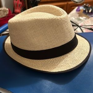 brown with black lady hat